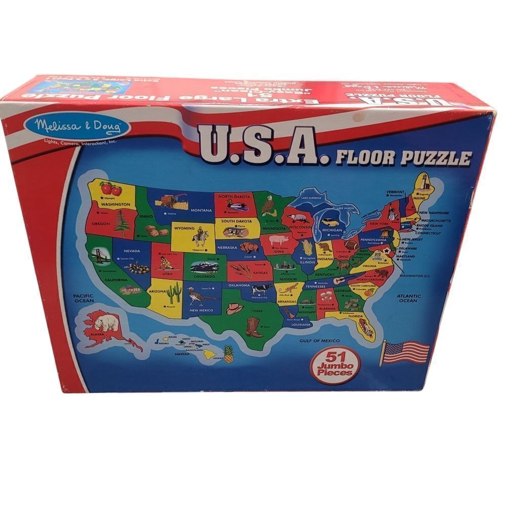 USA floor puzzle 52 pieces